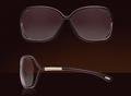 Tom Ford Sunglasses FT0076 RAQUEL U44 Black Back Spray Pearl Bordeaux