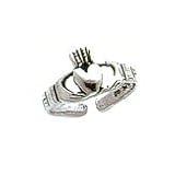 Toe Ring - Sterling Silver Antiqued Claddagh Toe Ring