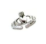 Toe Ring - Sterling Silver Antiqued Claddagh Men & Women Toe Ring