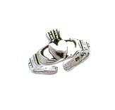 Toe Ring - Sterling Silver Antiqued Claddagh Toe Ring