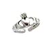Toe Ring - Sterling Silver Antiqued Claddagh Men & Women Toe Ring
