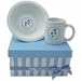 Tiny Toes Bone China baby mug & bowl set. - Blue for a Boy