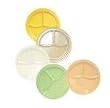 Food Service Round Compartment Lunch Plate, 9" 3-Compartment Plate, Yellow, Supermel