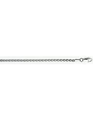 2.3mm White Round Wheat Chain 30"
