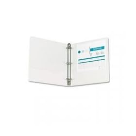 Economy Vinyl Round Ring View Binder, 11 x 8-1/2, 1-1/2 Capacity, White