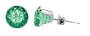 Nickel Free 4mm Round Emerald Cubic Zirconia .925 Sterling Silver Post Friction Back Stud Earrings