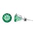 Nickel Free 4mm Round Emerald Cubic Zirconia .925 Sterling Silver Post Friction Back Stud Earrings