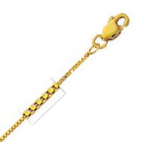 10k Yellow Gold 20 Inch X .8 mm Box Chain Necklace