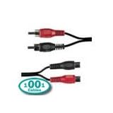 1001Cables - 2x Phono Plug to 2 x Phono Sockets 5m AUDIO LEAD