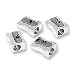 Staedtler(R) Handheld Pencil Sharpeners, Chrome, Pack Of 4
