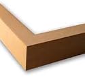 'Moderne' Light Brown Flat Wood Frame - 1.25" Wide - Photo / Picture / Poster Frame - 12 Sizes Available