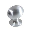 Brushed Satin Nickel Oval Shaped Cabinet Pull Knob Contemporary Collection Large Football Knob Nickle Silver Chrome Finish NEW