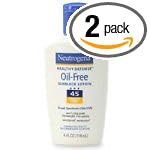 Neutrogena Healthy Defense Oil-Free Sunblock Lotion, SPF-45, 4-Ounce Bottles (Pack of 2)