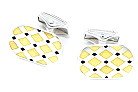 Sterling silver handmade cufflinks with enamel