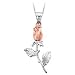 14kt. Rose Gold & White Gold, Rose Pendant