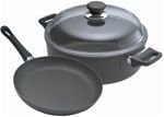 Scanpan Classic Ceramic Titanium 3-Piece Fry Pan and Dutch Oven Starter Set