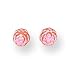 14k 4mm Pink CZ Screw-Backback Childrens Earrings