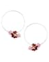 Baroni Pink Tourmaline & Rose Glass Hoops