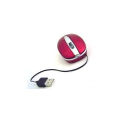 ケーブル完全収納式マウス 3R-M2086RE(レッド)