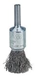 Weiler 1 Solid End Stem-Mounted Crimped .006 Steel Wire End Brush