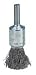 Weiler 1 Solid End Stem-Mounted Crimped .006 Stainless Steel Wire End Brush