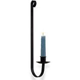 VWI C-S-1-B Flat Iron Candle Sconce Powder Metal Coated