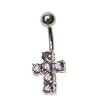 Sterling Silver Belly Ring Cross Sterling Silver Belly Ring Cross