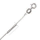 10k White Gold 24 Inch X .7 mm Box Chain Necklace - O Ring Clasp