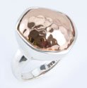 Barse Sterling Silver and Copper Hammered Abstract 