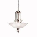 Kichler Antique Pewter Inverted Pendant 6 Light Incandescent 40029AP