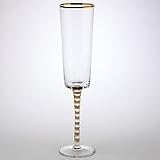 Elements Gold Accented Champagne Flutes 4