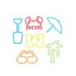 Crazy Bands Beach Glow in the Dark Rubber Bandz Band Wristband (24)