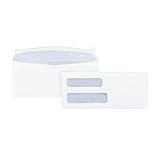 Double Window #8-5/8 Envelopes, 3-5/8x8-5/8, Blue Inside Tint, 500/Box QUA24532