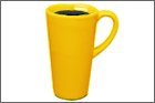 Made in the USA - Ceramic Yellow Travel Coffee Mug