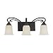 Sea Gull Lighting 44123-814 Del Prato Collection Three-Light Vanity, Misted Bronze Finish with Seeded Acid Etch Café Tint Glass
