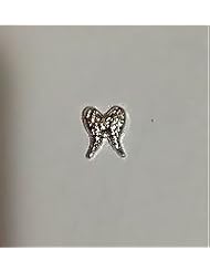 Silver DOUBLE ANGEL WINGS Floating Charm