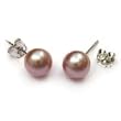 HinsonGayle AA+ Round 6.5-7.0mm Pink Pearl Stud Earrings (14kWG)