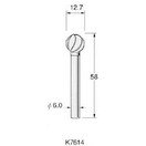 リューター 軽合金用超硬カッター スパイラルカット K7614
