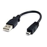 StarTech.com Micro USB Cable - A to Micro B - USB cable - 4 PIN USB Type A (M) - 5 pin Micro-USB Type B (M) - 15 cm ( USB / Hi-Speed USB ) - black