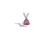 14K White Gold Genuine Trillion Pink Tourmaline Pendant