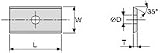 Amana AMA-17 Replacement Straight Carbide Insert Knives - 7.5mm Length; 12mm Width; 1.5mm Thickness