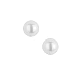 4mm White Faux Pearl Blomdahl Titanium Earrings