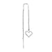 Sterling Silver Heart Threader Earrings