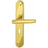 Hoppe Barcelona Lever On Backplate Lock Polished Brass Satin Brass s89978f