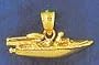 14K Gold Boat Charm