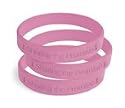 the susan g. komen foundation,  breast cancer support wristband, pink adult, pack of 10