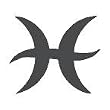PISCES ZODIAC SIGN Temporary Tattoo 2x2