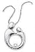 Mother and Child  Sterling Silver Oval Queen Size Pendant .05 Diamond and 18 Chain