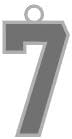 Number 7 Jersey Style Sports Necklace Charm Pendant (0.8" Tall - Standard Size) SILVER PLATED Perfect For: Football, Baseball, Basketball, Soccer, Hockey, Softball, Volleyball, Lacrosse & More