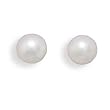 Grade AAA 6.5-7mm Cultured Akoya Pearl Earrings with White Gold Posts and Earring Backs